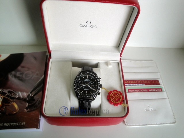 Omega replica seamaster co-axial chrono dark side of the moon white imitazione - immagine 2