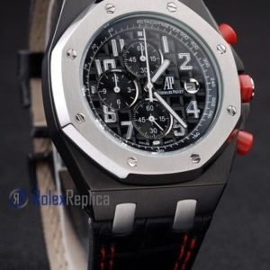 audemars piguet replica chrono offshore singapore GP2008 black strip leather imitazione copia