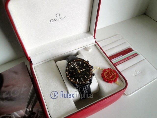 Omega replica seamaster co-axial chrono dark side of the moon yellow imitazione - immagine 3