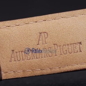 Alternative view of audemars piguet replica chrono ceramichon strip leather brown imitazione copia