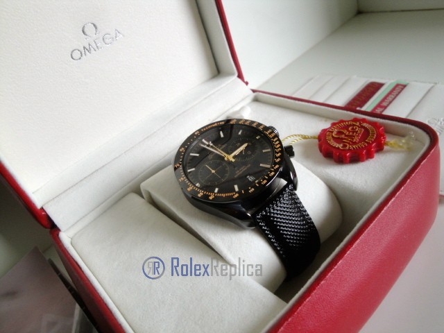 Omega replica seamaster co-axial chrono dark side of the moon yellow imitazione - immagine 5