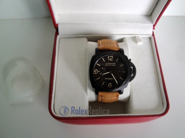 Panerai replica luminor marina pro-hunter strip leather imitazione copia