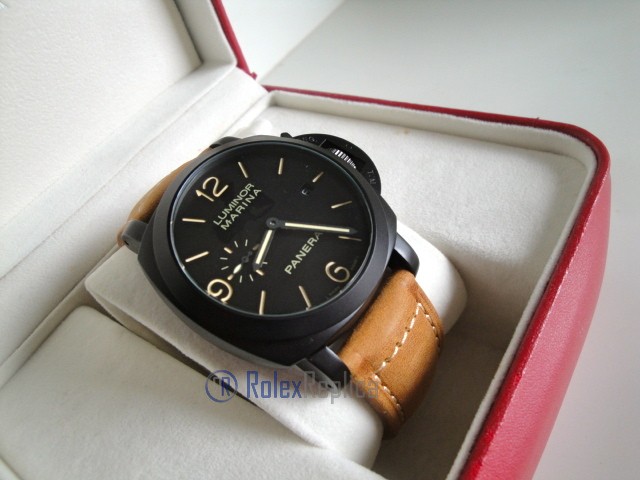 Panerai replica luminor marina pro-hunter strip leather imitazione copia - immagine 4