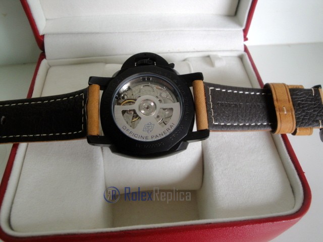 Panerai replica luminor marina pro-hunter strip leather imitazione copia - immagine 8