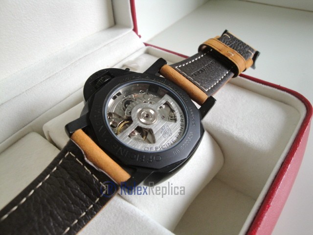 Panerai replica luminor marina pro-hunter strip leather imitazione copia - immagine 9