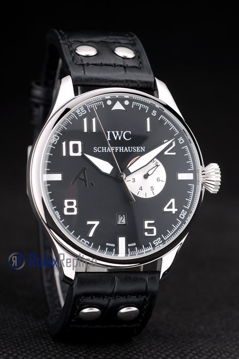 iwc replica 8 days power reserve strip leather orologio imitazione - immagine 4