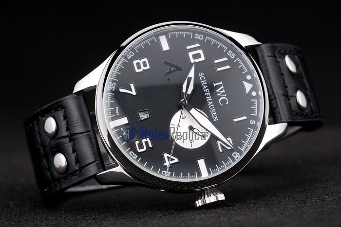 iwc replica 8 days power reserve strip leather orologio imitazione - immagine 5