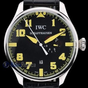 iwc replica 8 days power reserve yellow  strip leather orologio imitazione