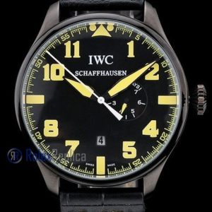 iwc replica 8 days power reserve yellow pro-hunter strip leather orologio imitazione