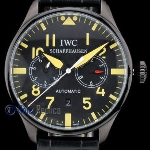 iwc replica 8 days power reserve yellow ll pro-hunter strip leather orologio imitazione