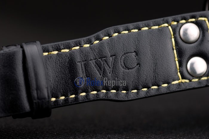 iwc replica 8 days power reserve yellow ll pro-hunter strip leather orologio imitazione - immagine 9