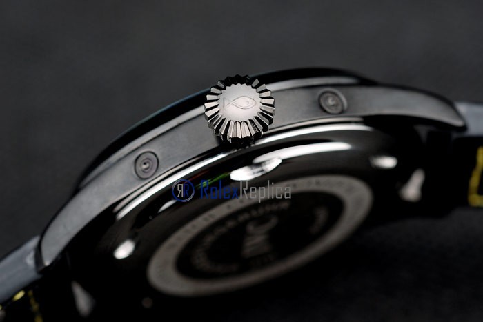 iwc replica 8 days power reserve yellow ll pro-hunter strip leather orologio imitazione - immagine 10