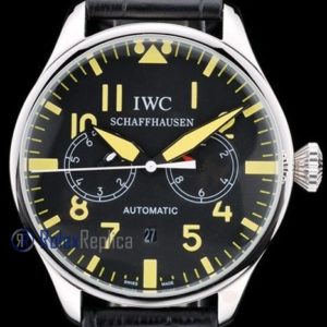 iwc replica 8 days power reserve yellow ll strip leather orologio imitazione