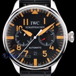 iwc replica 8 days power reserve orange ll strip leather orologio imitazione