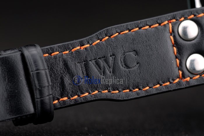 iwc replica 8 days power reserve argentèè strip leather orologio imitazione - immagine 8