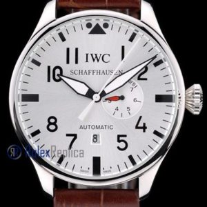 iwc replica 8 days power reserve acciaio white dial strip leather orologio imitazione