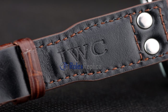 iwc replica 8 days power reserve acciaio white dial strip leather orologio imitazione - immagine 9
