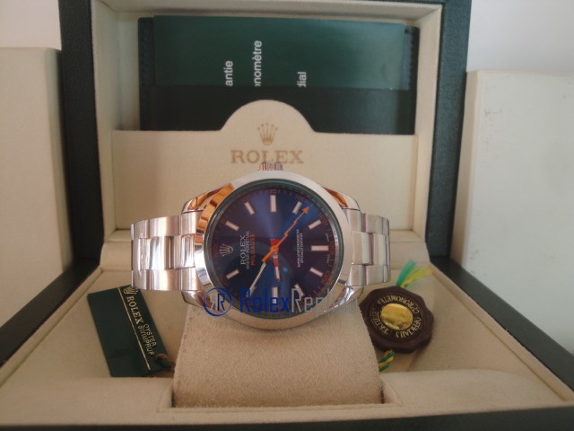 rolex replica milgauss blu orologio replica copia lusso imitazione - immagine 10