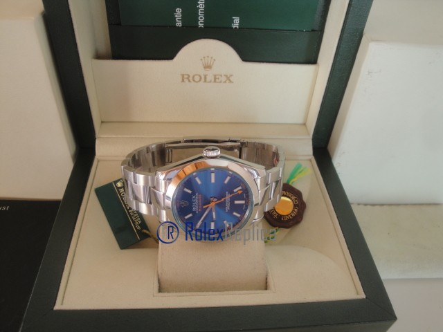 rolex replica milgauss blu orologio replica copia lusso imitazione - immagine 11