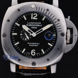 Panerai replica luminor marina submersible acciaio black dial imitazione copia