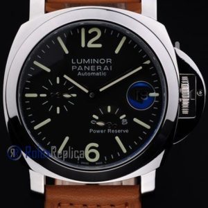 Panerai replica luminor marina power reserve cuoio acciaio black dial imitazione copia