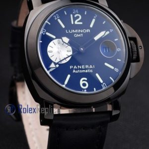Panerai replica luminor GMT pro-hunter pvd strip leather imitazione copia
