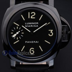 Panerai replica luminor marina pro-hunter pvd strip leather imitazione copia