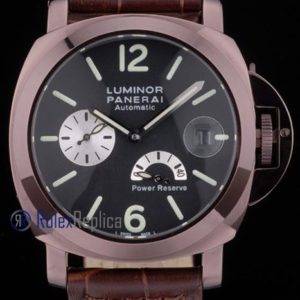 Panerai replica luminor power reserve pro-hunter pvd brown strip leather imitazione copia