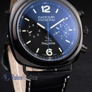 Alternative view of Panerai replica radiomir regatta pro-hunter pvd strip leather imitazione copia