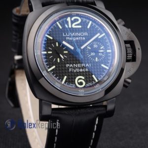 Alternative view of Panerai replica luminor regatta flyback pro-hunter strip leather imitazione copia