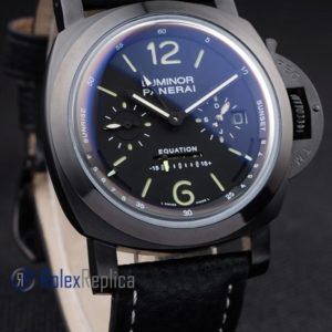 Alternative view of Panerai replica luminor marina equation pro-hunter pvd strip leather imitazione copia