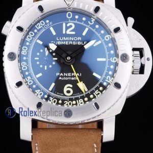 Panerai replica luminor marina submersible acciaio strip leather imitazione copia