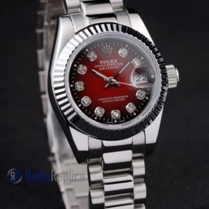 Alternative view of rolex replica datejust red brillantini orologio imitazione