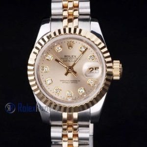 rolex replica datejust lady acciaio oro brillantini orologio imitazione