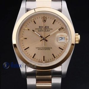 rolex replica datejust acciaio oro barrette ghiera liscia orologio imitazione