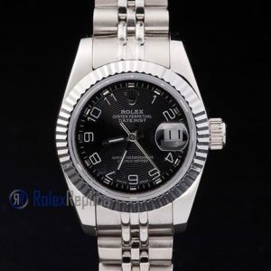 rolex replica datejust lady acciaio black arab orologio imitazione