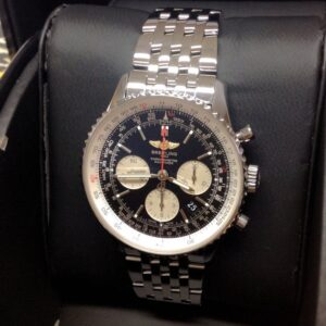 Alternative view of Breitling replica chrono acciaio navitimer black dial imitazione copia