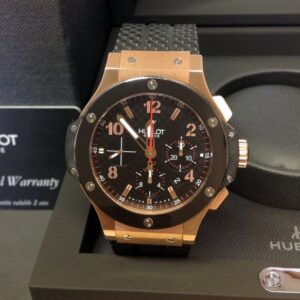 Alternative view of hublot replica big bang rose gold black dial orologio copia