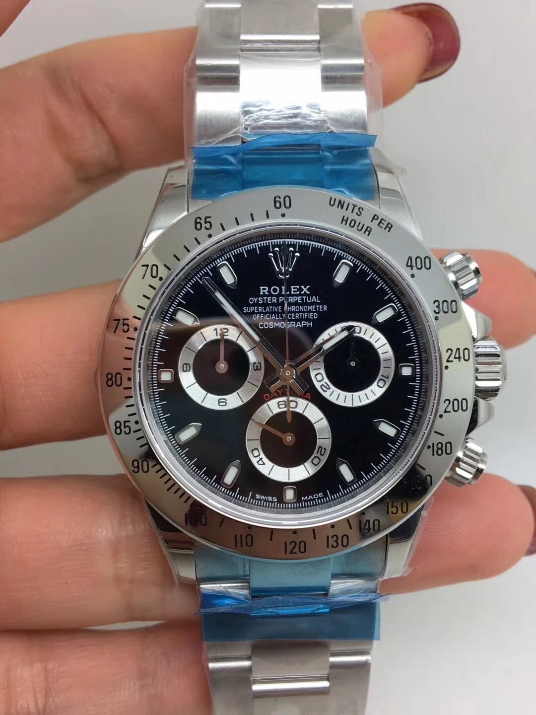 rolex replica daytona crono classic black dial orologio replica copia imitazione