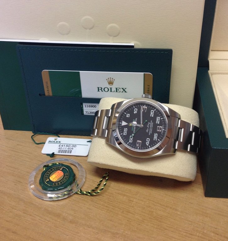 rolex replica airking new basilea black dial orologio replica copia - immagine 5