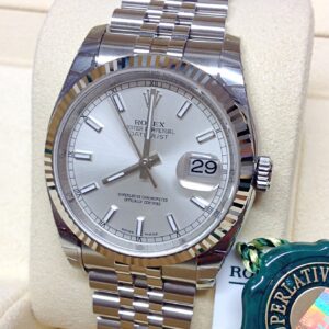 Alternative view of rolex replica datejust acciaio argentèè index orologio imitazione