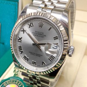 Alternative view of Rolex replica datejust 116234 silver roman dial