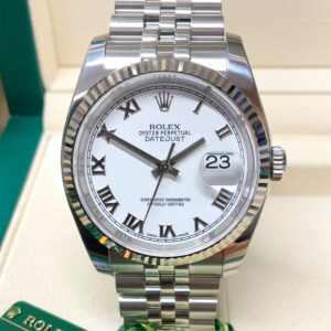 rolex replica datejust white roman orologio imitazione