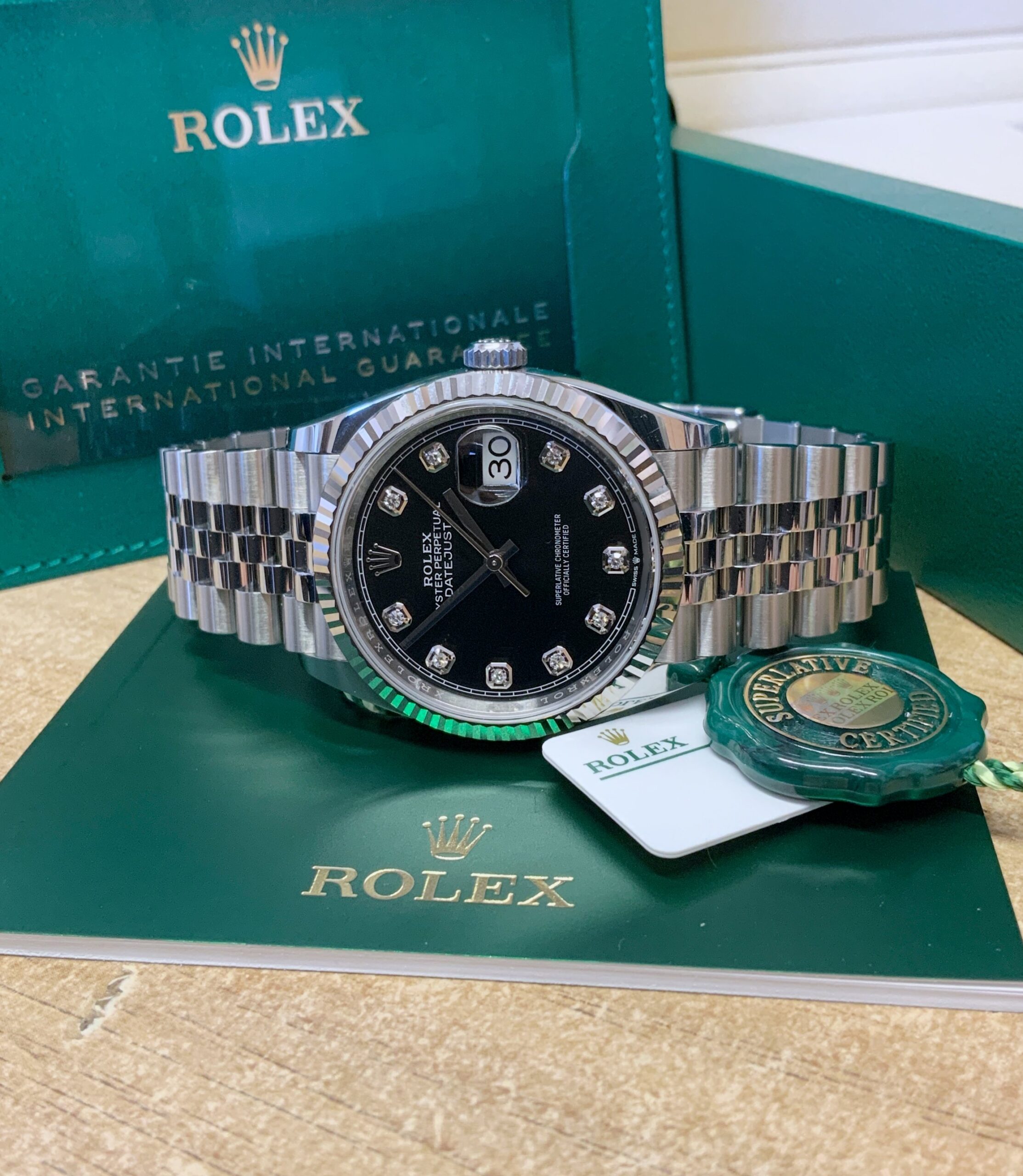 Rolex replica Datejust 36mm 126234 Black Diamond - immagine 8