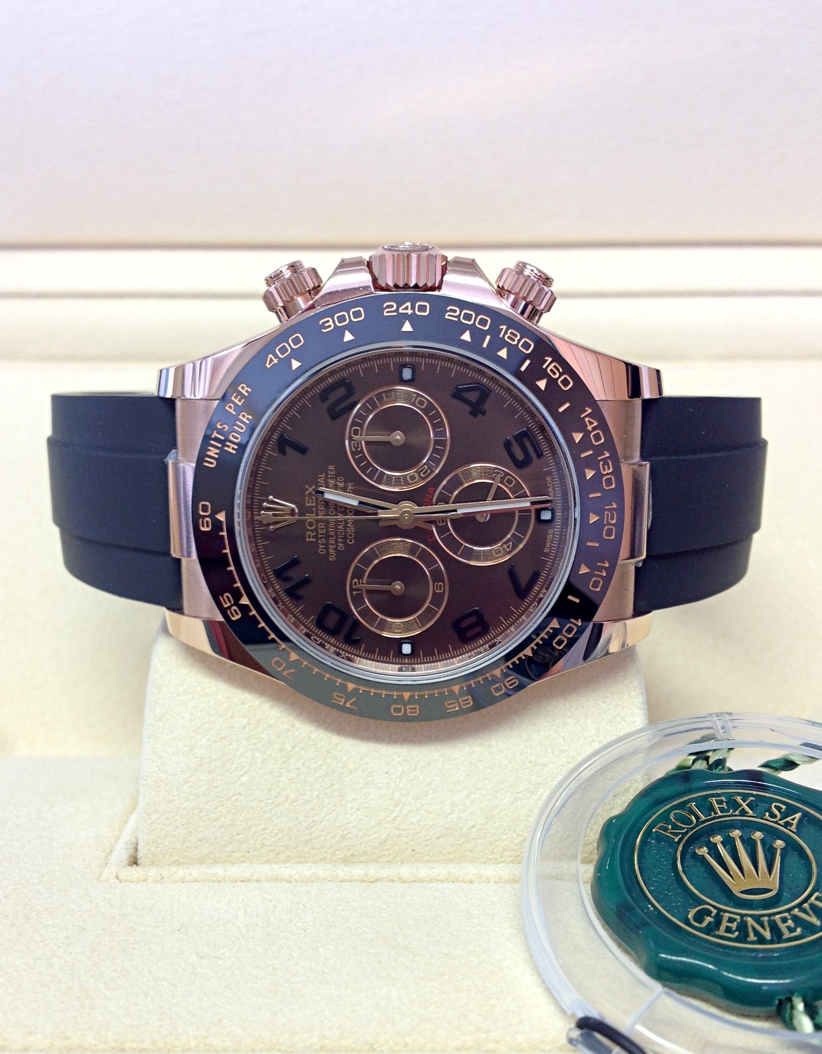 Rolex replica daytona 116515LN choco arabi oysterflex - immagine 6
