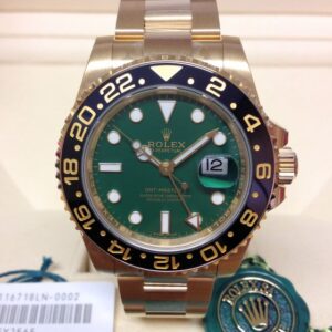 Alternative view of Rolex replica GMT master II 116718ln oro green dial ceramica orologio replica