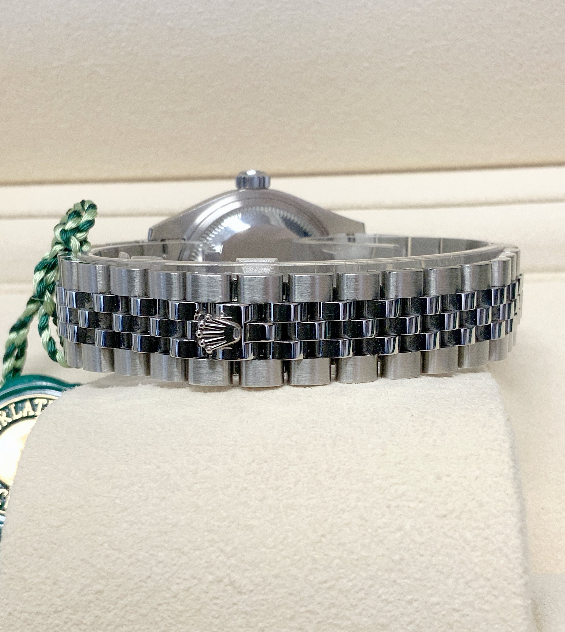 Rolex replica datejust lady acciaio argentèè brillantini orologio imitazione - immagine 7