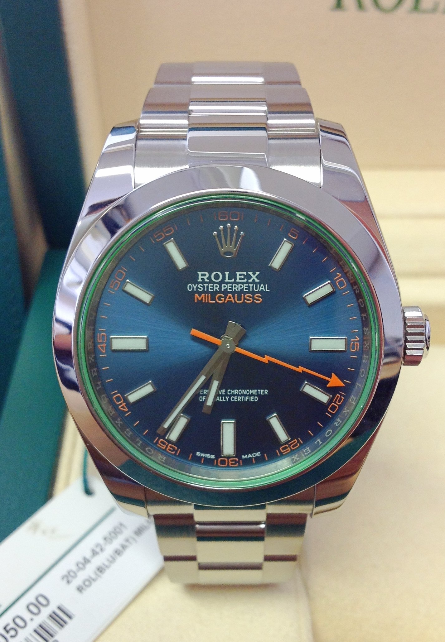rolex replica milgauss blu orologio replica copia lusso imitazione