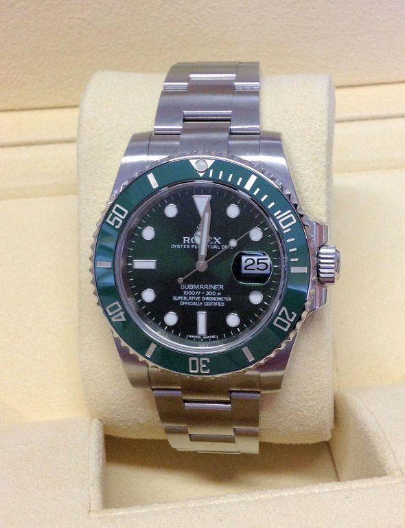 rolex replica submariner ceramica ghiera verde hulk orologio replica copia imitazione - immagine 3