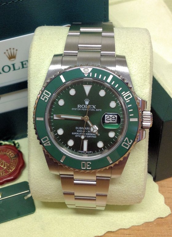 rolex replica submariner ceramica ghiera verde hulk orologio replica copia imitazione - immagine 5